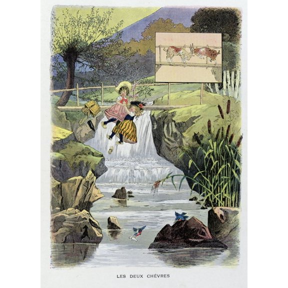 La FontaineS Fables The Two Goats Canvas Art - (24 x 36)