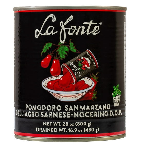 La Fonte San Marzano Whole Peeled Tomatoes PDO (12x28oz)