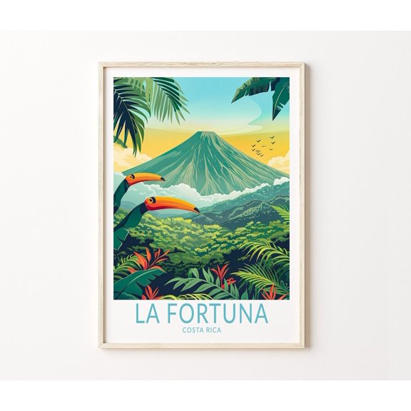 La Fortuna Costa Rica Volcano Travel Home Decor