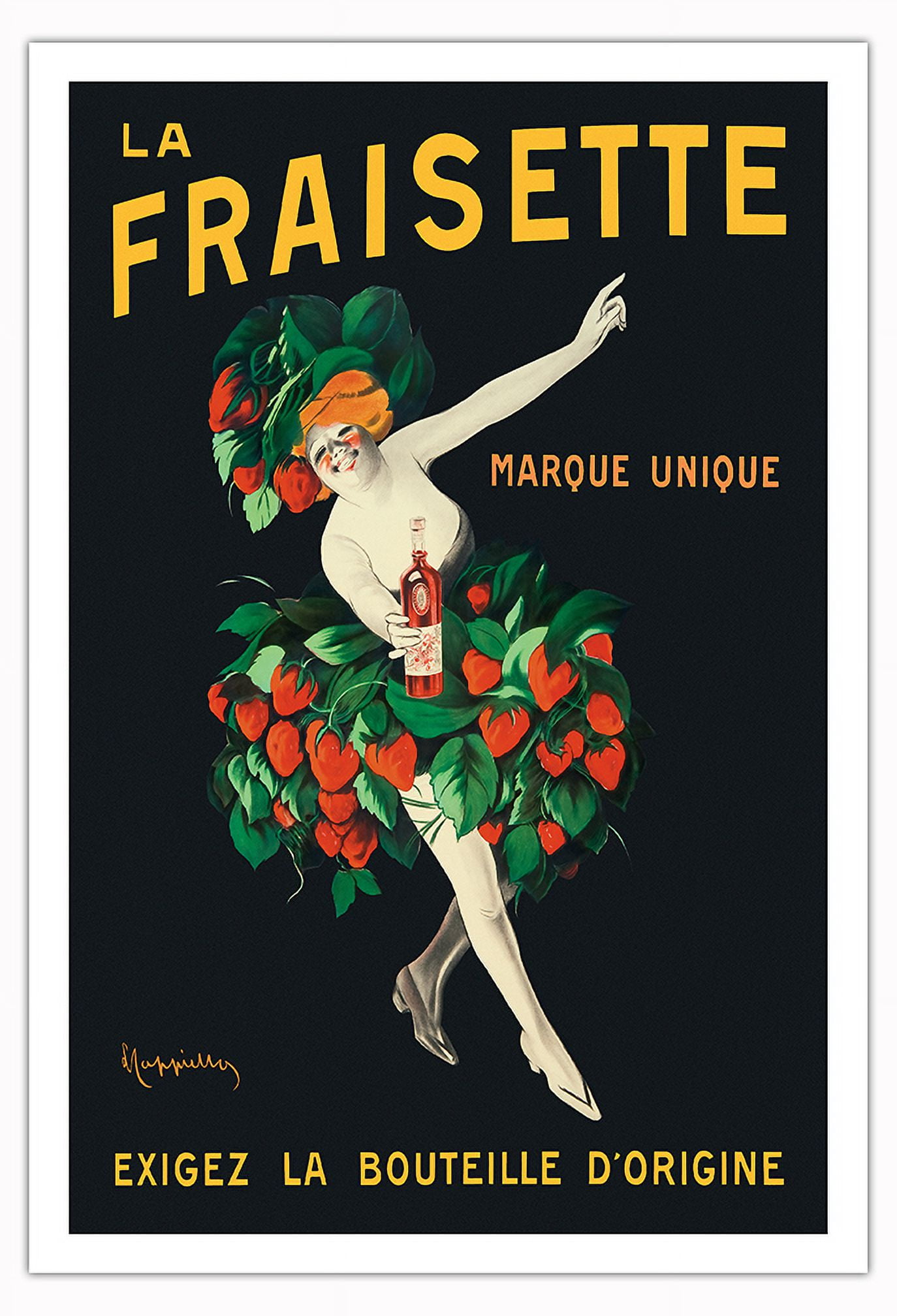 La Fraisette Strawberry Liqueur - Vintage French Advertising