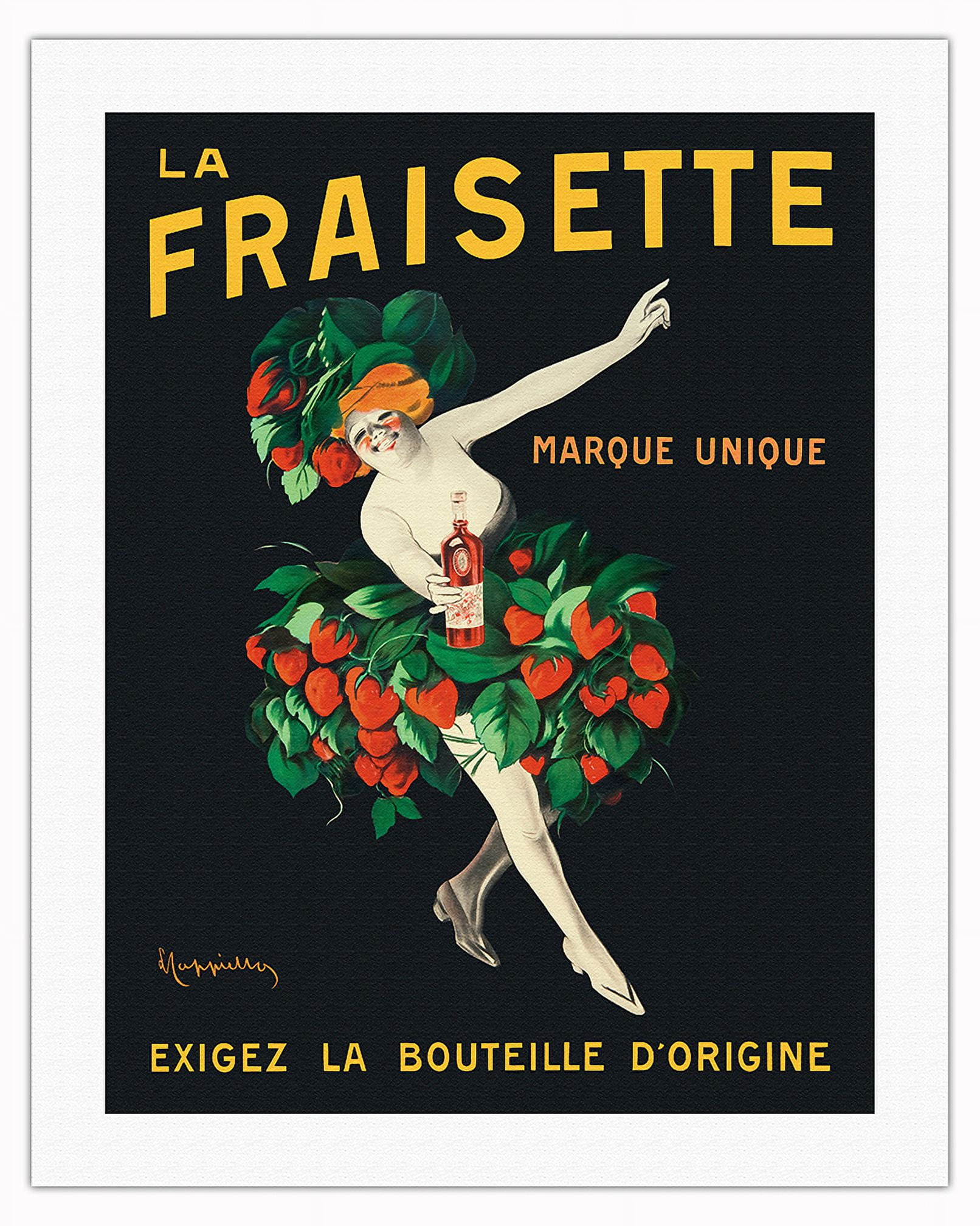 La Fraisette Strawberry Liqueur - Vintage French Advertising