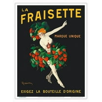 La Fraisette Strawberry Liqueur - Vintage French Advertising Poster by Leonetto Cappiello c.1909 - Master Art Print (Unframed) 9in x 12in