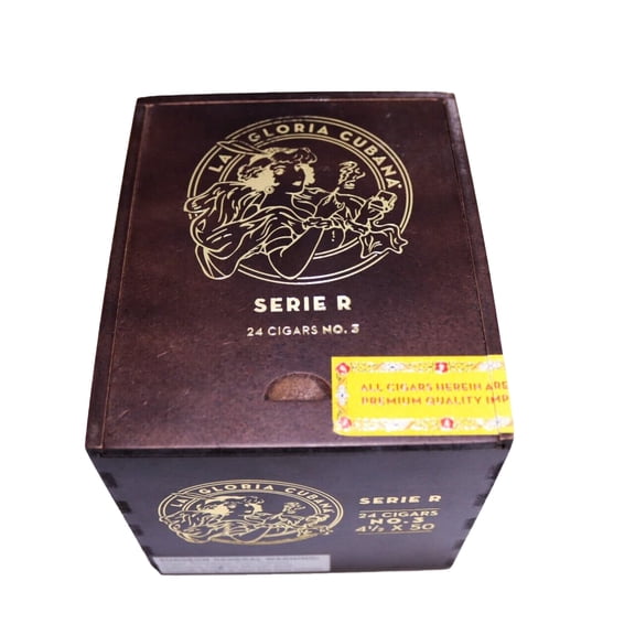 La Gloria Cubana Serie R No. 3 Empty Wood Cigar Box 5" x 4.25" x 4.25"