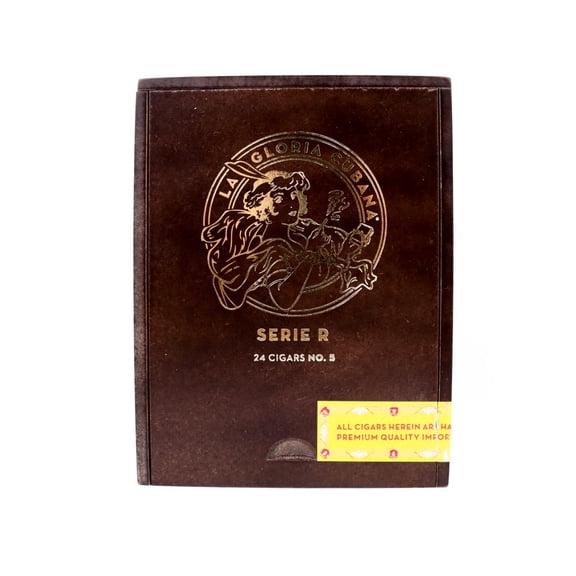La Gloria Cubana Serie R No. 5 Empty Wood Cigar Box 6" x 4.5" x 4.75"