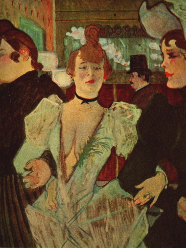 La Goulue entering the Moulin Rouge Canvas Art - H de Toulouse-Lautrec (24 x 36)