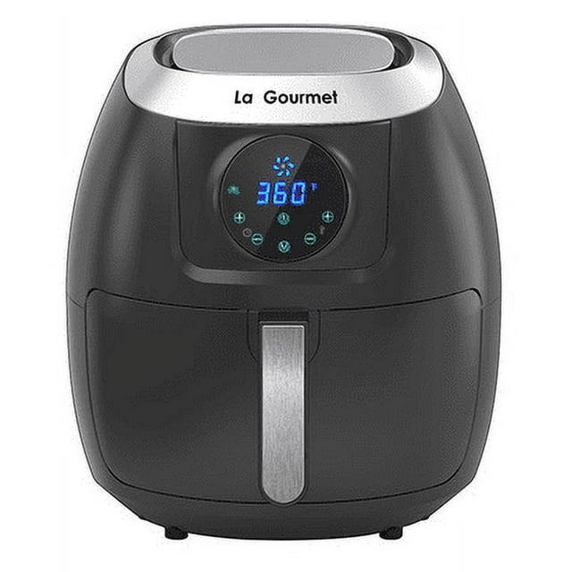 La Gourmet 7.2 Quart Multi Functional Oil Free Digital Air Fryer & Convection Oven, Black