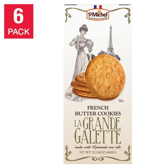 La Grande Galette French Butter Cookies, 1.3 lb, 6-pack