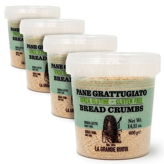 La Grande Ruota Gluten Free Breadcrumbs, 4 Pack Low Carb, Dairy Free. Vegan, Wholesale by Food to Live