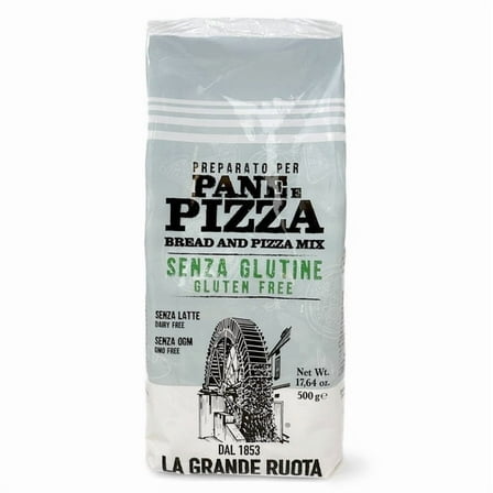 La Grande Ruota Gluten Free Mix For Bread and Pizza 17.64 oz (Pack of 1), – Suitable For Celiac And Gluten-Intolerant Consumers. Dairy Free, Non-GMO. Vegan, Wholesale