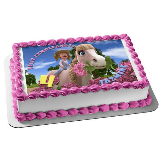 La Granja De Zenon Susana Y La Potranca Margarita Cake Topper, by A Birthday Place