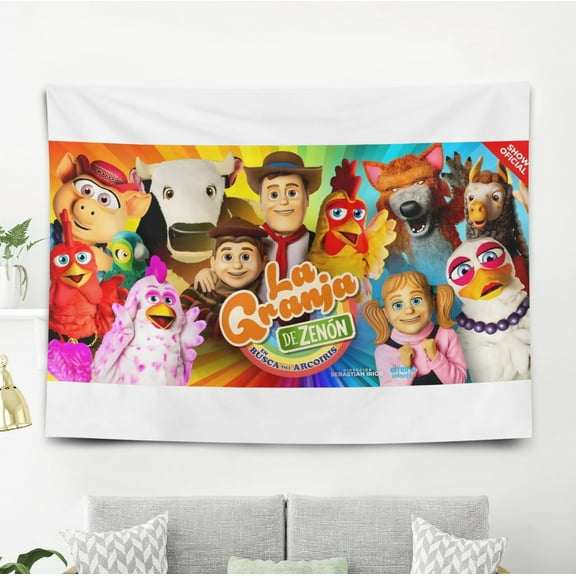 La Granja De Zenon Tapestry for Teen Girls Bedroom Aesthetic Wall Hanging Art Poster for Kids Living Room College Dorm Home Decor Arts, 60 x 40 inch