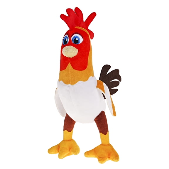 La Granja de Zenn Bartolito Rooster Plush Toy with QR Code Song, Soft Stuffed Farm Animal, 5.91-inch