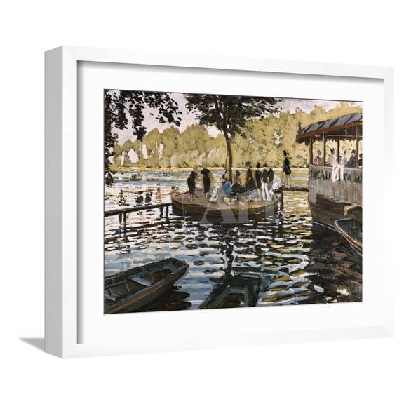 La Grenouillere, Scenic World Culture Framed Art Print Wall Art by Claude Monet Sold by Art.Com