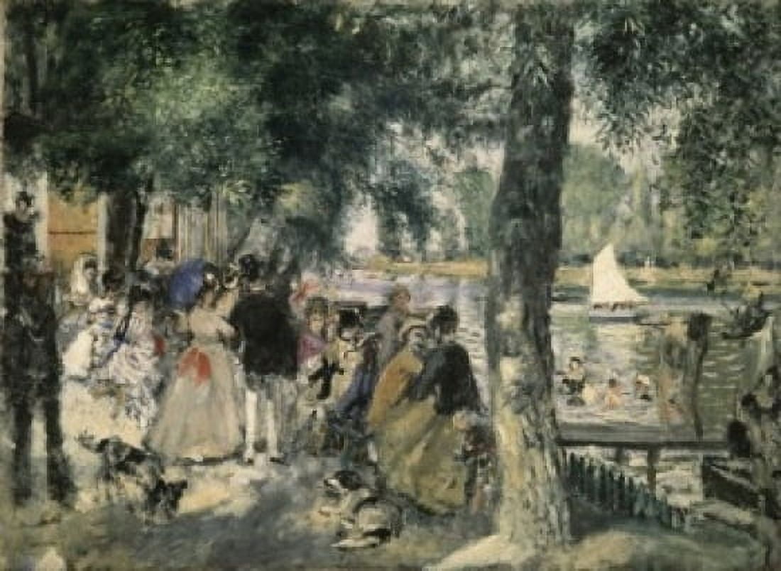 La Grenouilliere - Bathers in the Seine 1869 Pierre-Auguste Renoir (1841-1919 French) Oil on Canvas Pushkin Museum of Fine Arts Moscow Canvas Art - Pierre-Auguste Renoir (24 x 36)