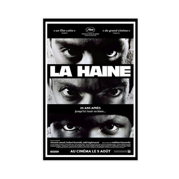 La Haine Movie Poster Canvas Poster Wall Art Decor Print Picture Paintings for Living Room Bedroom Decoration