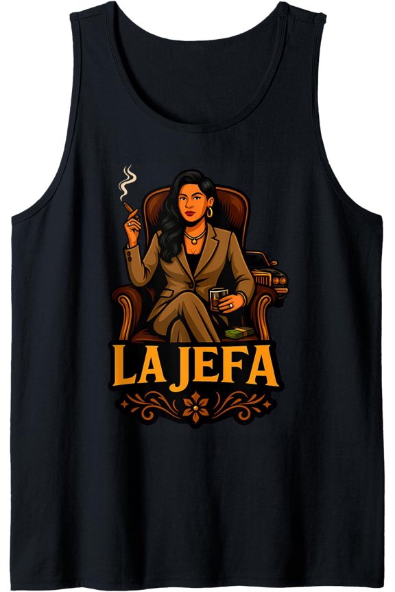 La Jefa The Boss In Spanish Mexican Quote Tank Top Size S-3XL