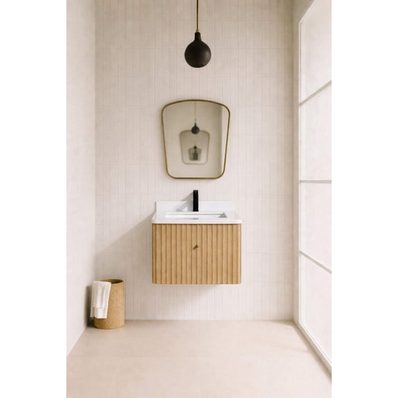 La Jolla 24" Floating Bathroom Vanity Washed Oak