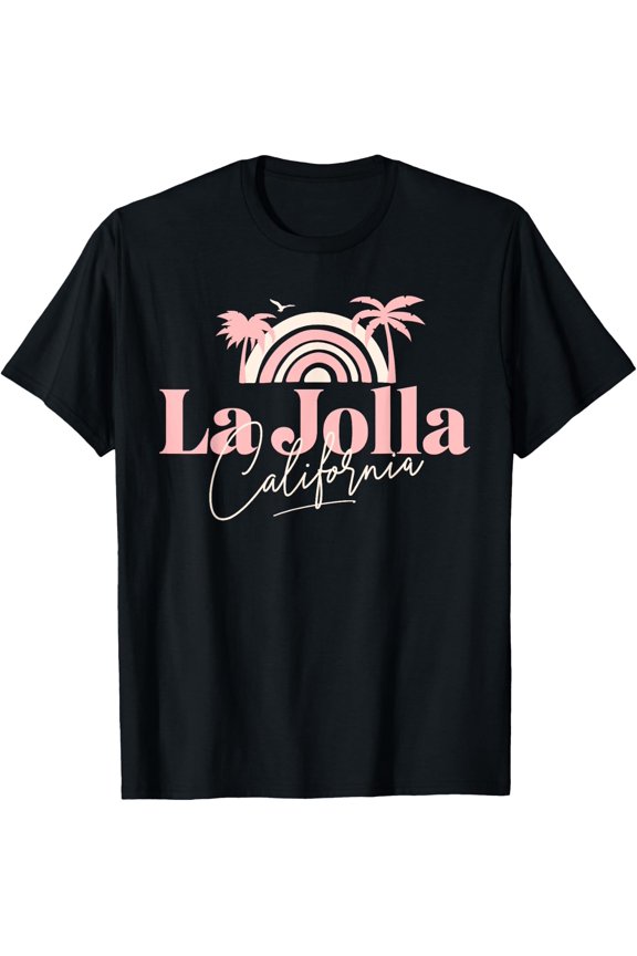 La Jolla California Coastal Minimal Design T-Shirt