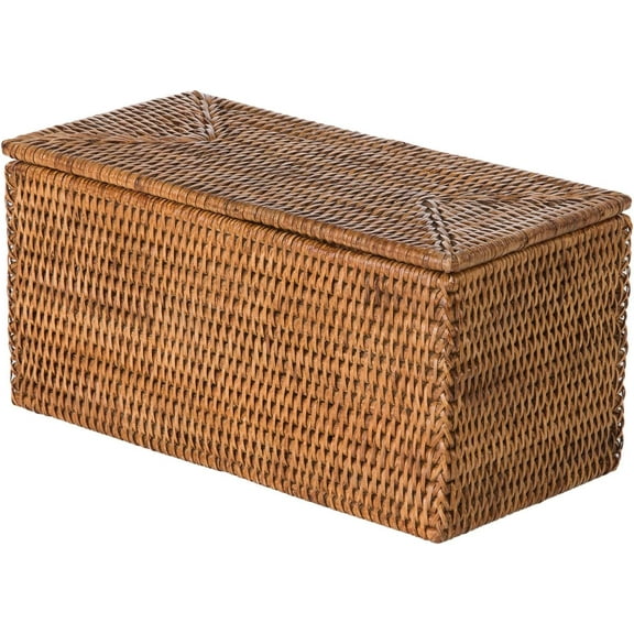 La Jolla Rattan Box, Toilet Roll Storage, Storage Boxes, Rattan Basket Decorative Boxes, Storage Container, Rectangular