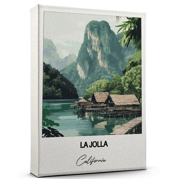 La Jolla Travel Canvas Wall Art  Beautiful Travel Decor for Bedroom, Office California Canvas Print  Serene and Scenic Wall Decor Gift for Travel Lovers