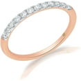 thumbnail image 1 of La Joya 1/4 Carat Lab Created Diamond Rings for Women | Pure 10K Rose Gold Diamond Bands | Size 6, 1 of 7