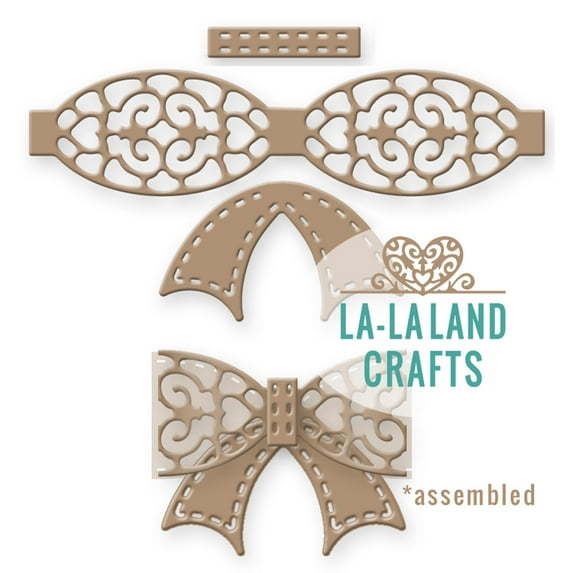 La-La Land Die-Filigree Bow 2.75"X2.75"