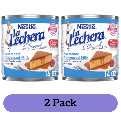 La Lechera Sweetened Condensed Milk for Thanksgiving Baking, 14 oz Can (2 Pack)