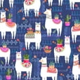 thumbnail image 1 of La Llama Navy Cotton Fabric Size: 1 Yard, 1 of 1