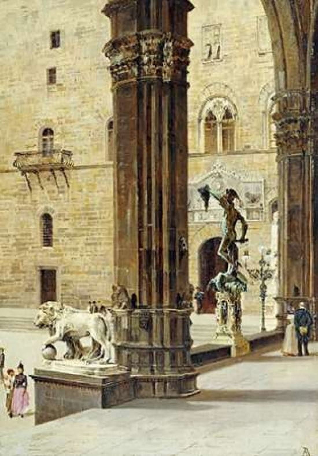 La Loggia Dei Lanzi Florence Canvas Art - Antonietta Brandeis (20 x 28)