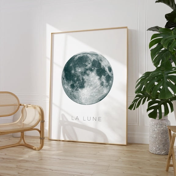 La Lune Poster, Moon Poster, Moon Phases Poster, Lunar Phase, Moon Phase Art, Moon Chart Celestial, Size 8x12 UNFFRAMED F03.1.7l2606
