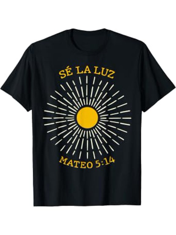La Luz Sun With Bible In Spanish Boho Design Quote Creative Style For Special Occasions T-Shirt, Size S-5XL