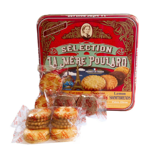 La Mère Poulard French Butter Cookies, Assorted Flavors (1.49lb)