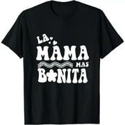 La MaMa Mas Bonita Casual Vintage Women T-shirt Round Neck Graphical Summer Tee Tops