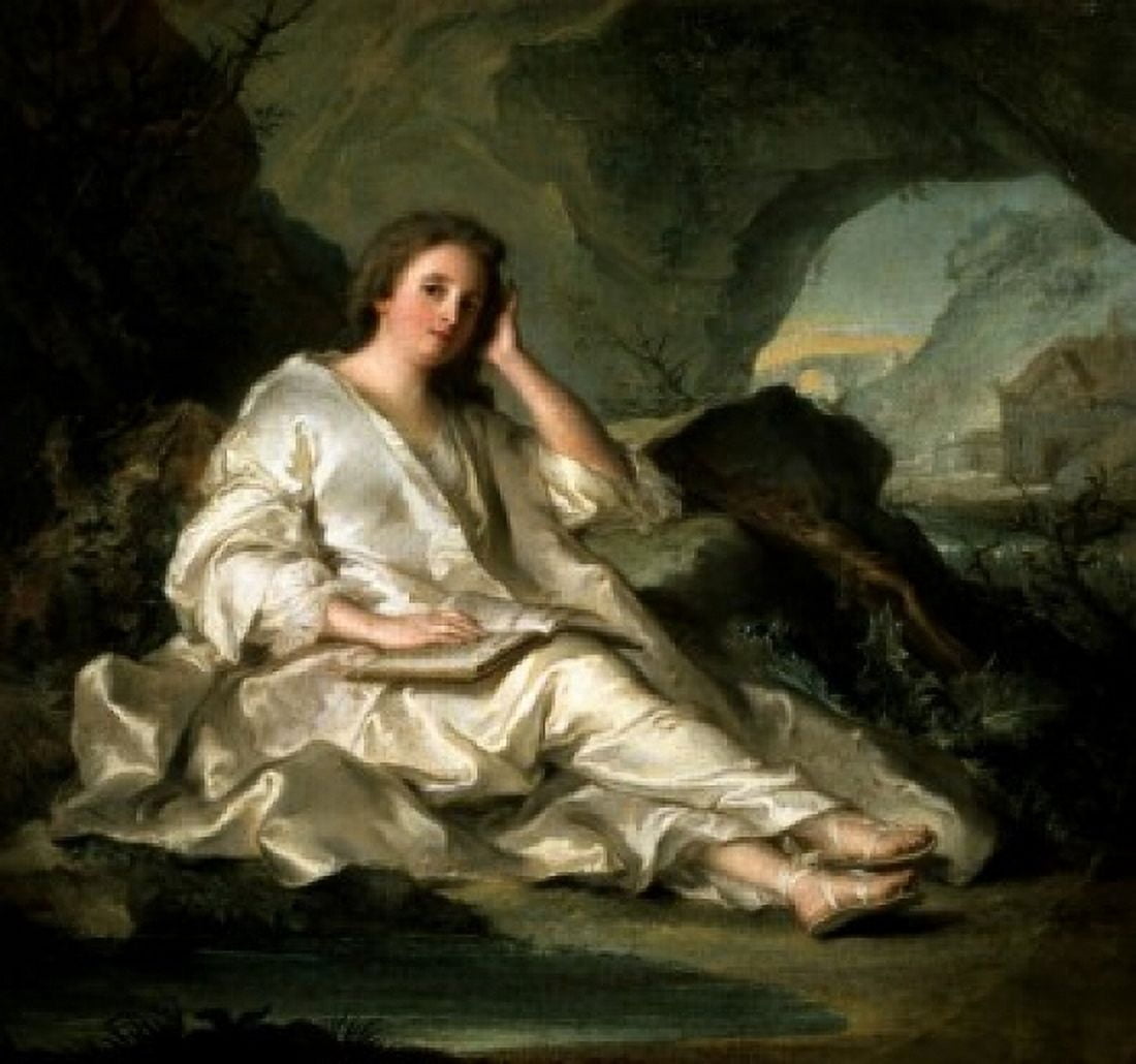 La Madeleine ou une Penitente dans le Desert 1742-1744 Jean-Marc Nattier (1685-1766 French) Oil on canvas Musee du Louvre Paris Canvas Art - Jean-Marc Nattier (24 x 36)