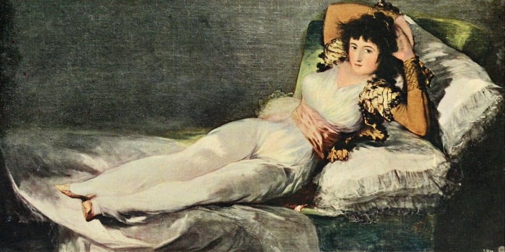 La Maja Clothed Goya 1914 Canvas Art - Francisco Goya (18 x 24)