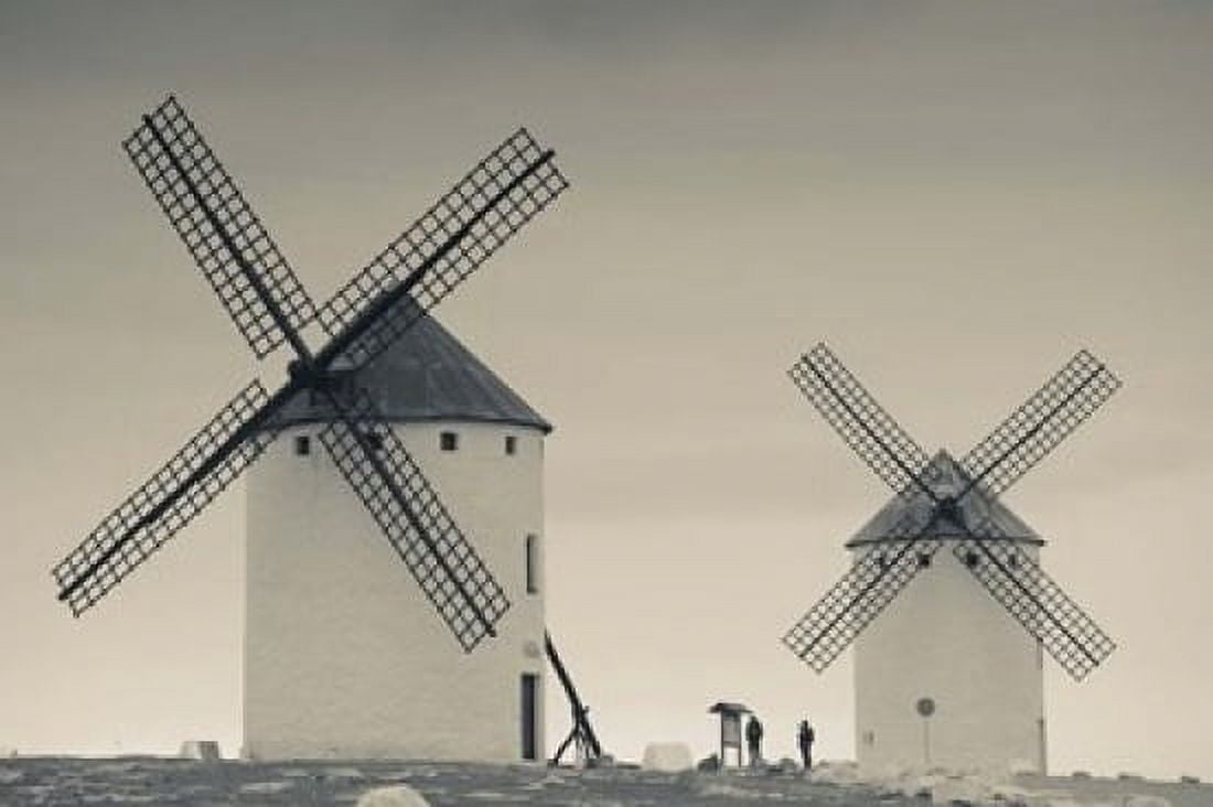 La Mancha Windmills Campo de Criptana Castile-La Mancha Region Spain Canvas Art - Walter Bibikow DanitaDelimont (37 x 25)