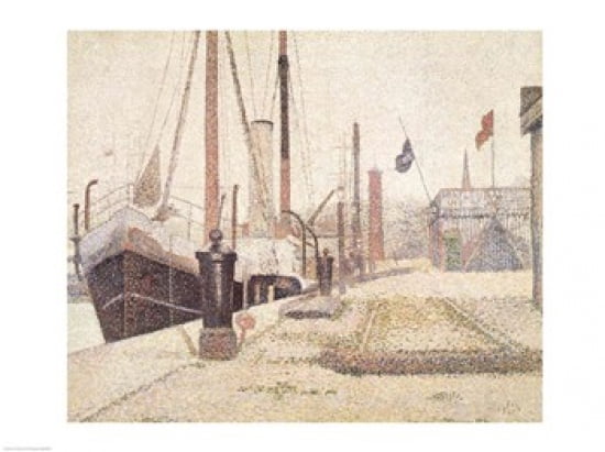La Maria at Honfleur 1886 Canvas Art - Georges Seurat (24 x 18)
