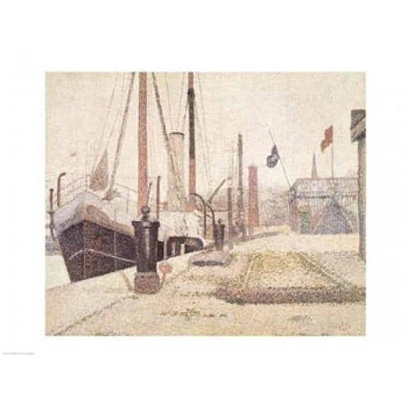 La Maria at Honfleur 1886 Poster Print by Georges Seurat - 36 x 24 in. - Large