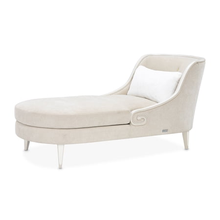 La Marisia Chenille Chaise - Tranquil/Light Champagne