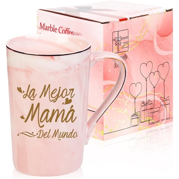 La Mejor Mama Del Mundo Mug, Spanish Birthday and  Day Gifts for Mom from Daughter Son, 14 OZ