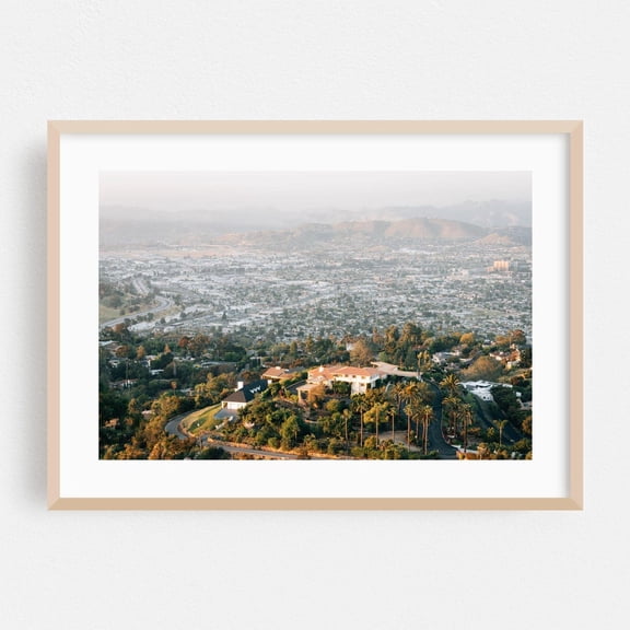 La Mesa California Palm Tree Cityscape Poster Unframed Paper Print