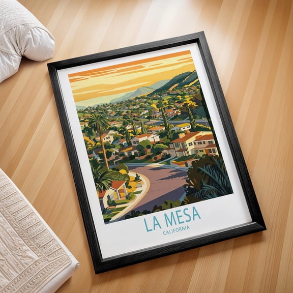 La Mesa California San Diego Travel Wall Art Home Decor