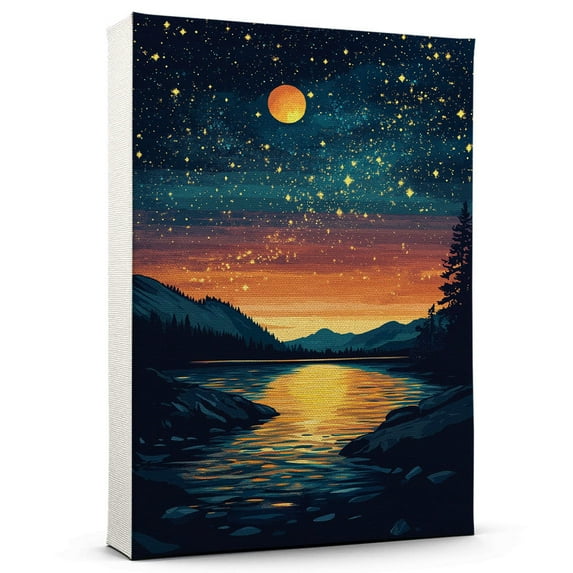 La Mesa Travel Canvas Prints, California Starry Night Travel decor, La Mesa Map Poster, California Travel Decor Artwork - 98AZ705