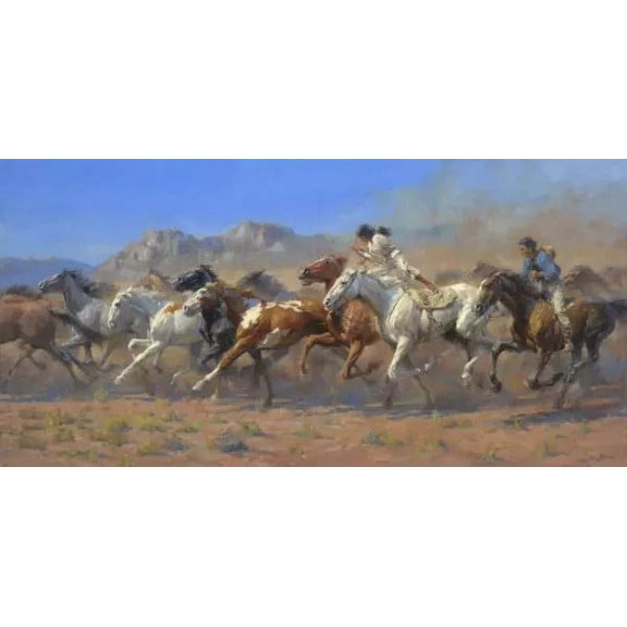 La Mestenera by Andy Thomas - Canvas Giclee Limited Edition Artist Proof 15 24x48 - Unique Art for Enthusiasts - 1 Unit per pack
