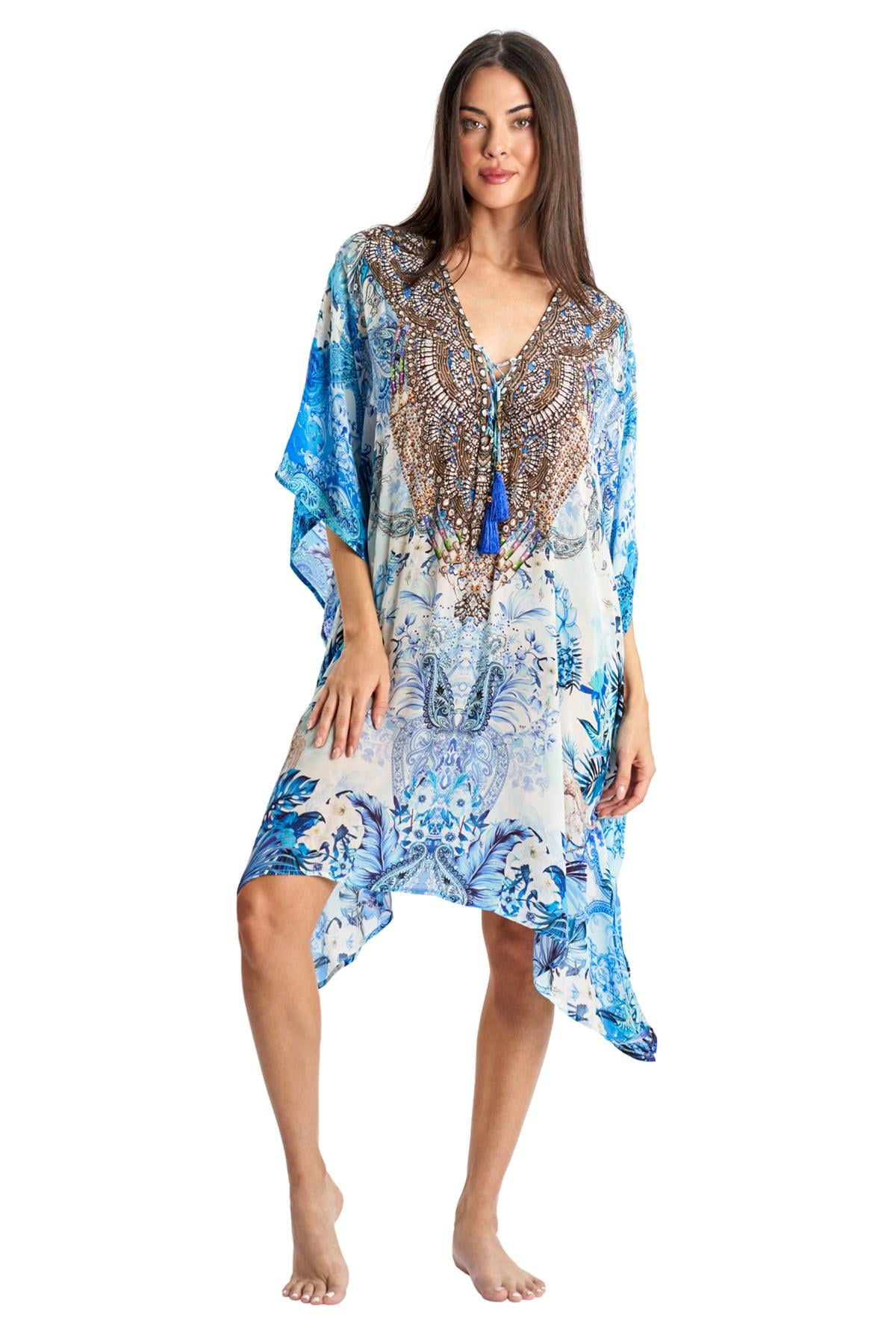 LONG KAFTAN WITH WAIST DETAIL NAVÀS NOUVEAU