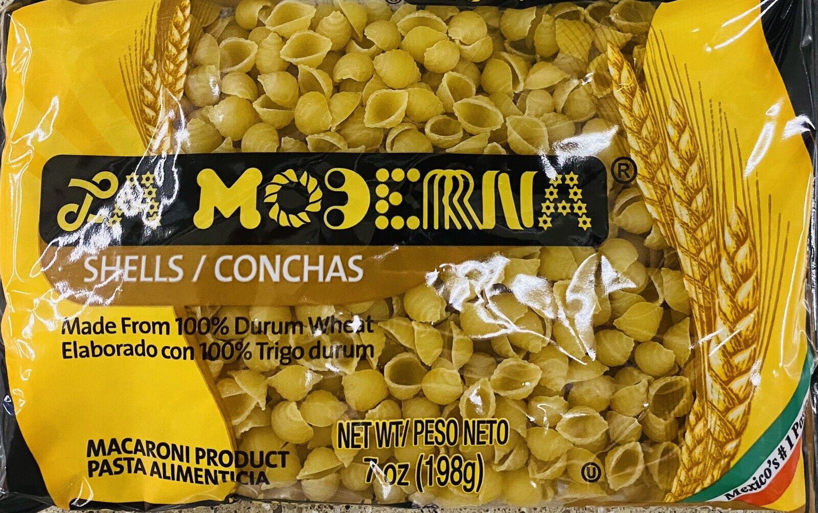 La Moderna Shells Pasta Noodles Durum Wheat Macaroni 7 Oz Bag NEW
