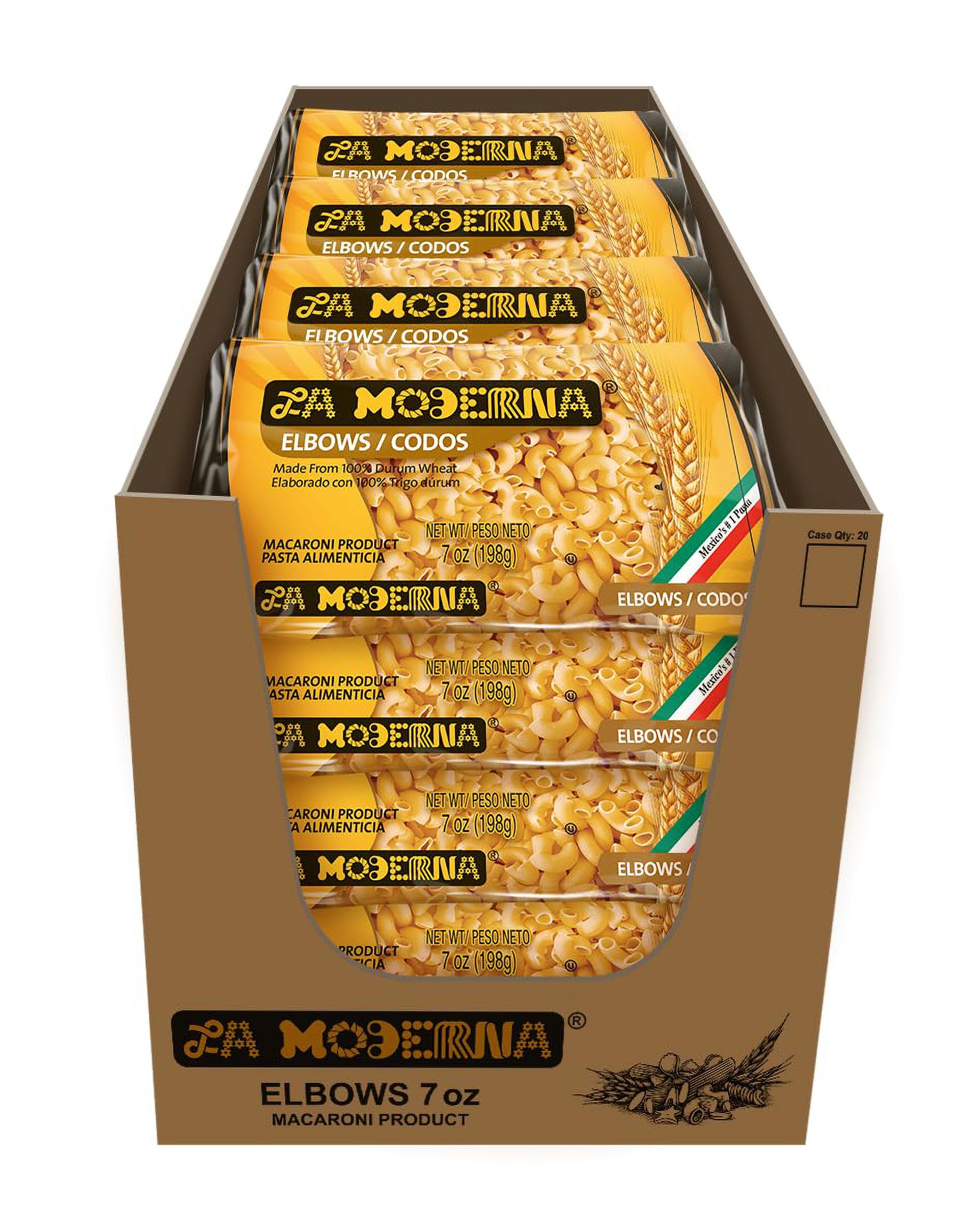 La Moderna Small Elbow Pasta, Noodles, Durum Wheat, Protein, Fiber