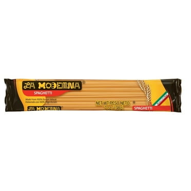 La Moderna Spaghetti Pasta has been of preference for many generations, made from 100% durum wheat with a 16 oz convenient size. To cook this delicious pasta, follow simple included instructions.