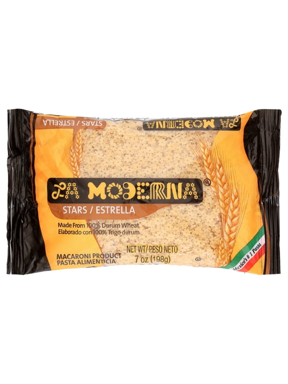 Stars Macaroni Pasta La Moderna Star Pasta, Durum Wheat, 7 oz