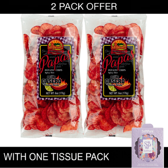 La Molienda Spicy Hot Potato Chips, Mexican Snack, 170g, 6 oz Bag